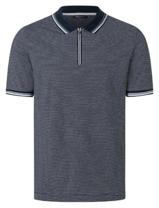 Maerz Allover Fine Stripe Subtle Details Polo Dawn Blue