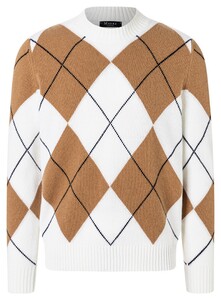 Maerz Argyle Check Pullover Clear White