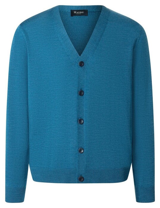 Maerz Button Cardigan Teal Water