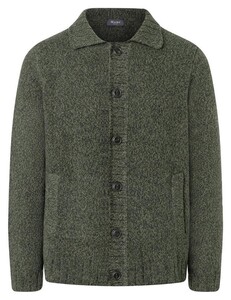 Maerz Button Cardigan Wool Knit Dark Green