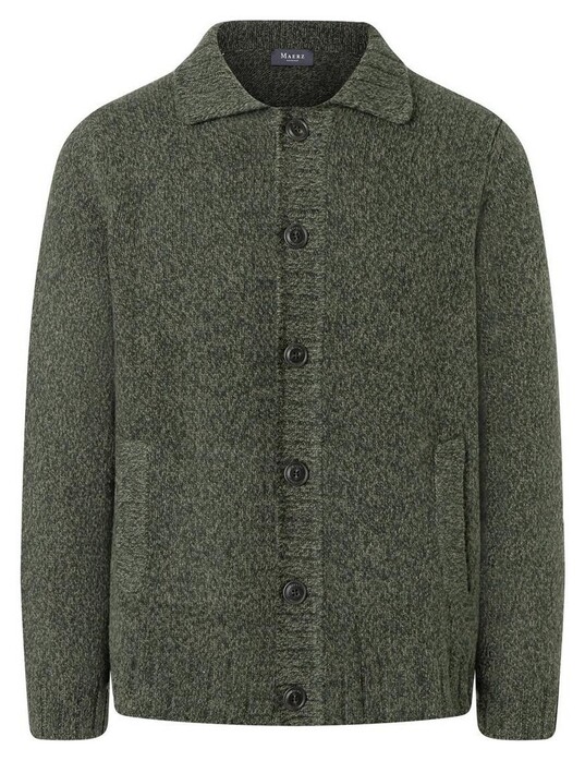 Maerz Button Cardigan Wool Knit Dark Green