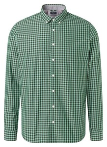 Maerz Button-Down Duo Check Overhemd Green Hummus