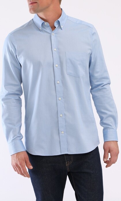 Maerz Button-Down Easy Care Shirt Bavaria Blue