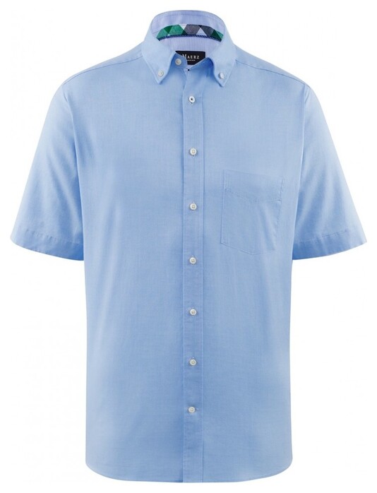 Maerz Button-Down Korte Mouw Shirt Star Blue