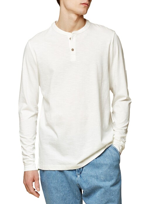 Maerz Button Shirt Long Sleeve T-Shirt Off White