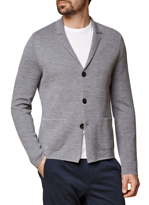 Maerz Button Uni Vest Mercury Grey