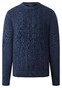 Maerz Cable Knit Extrafine Merino Garment Dye Pullover Navy