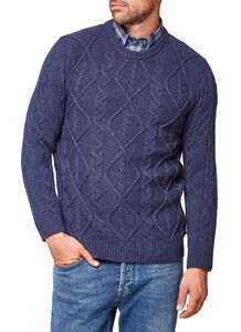 Maerz Cable Pattern Pullover Deep Inkblue