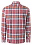 Maerz Check Button Down Comfort Stretch Shirt Dried Beetroot