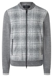 Maerz Check Front Jacket Vest Mercury Grey