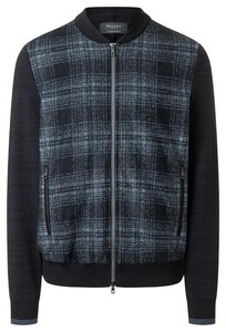 Maerz Check Front Jacket Vest Navy