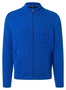 Maerz Cotton Cardigan Zip Cable Knit Neptun