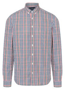 Maerz Cotton Check Button Down Overhemd Rush Red