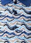 Maerz Cotton Fantasy Wave Pattern Polo Nautic Blue