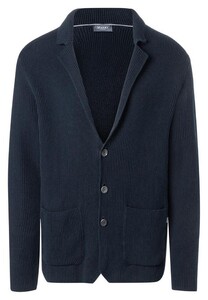 Maerz Cotton Knit Blazer Uni Color Vest Navy