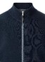 Maerz Cotton Knit Zip Stand-Up Collar Vest Navy