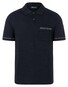 Maerz Cotton Linen Mix Summer Poloshirt Navy