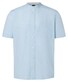 Maerz Cotton Linen Uni Short Sleeve Shirt Fresh Aqua