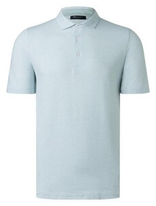Maerz Cotton Linnen Faux Uni Subtle Texture Polo Iced Mint