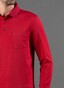 Maerz Cotton Long Sleeve Polo Pullover Just Red