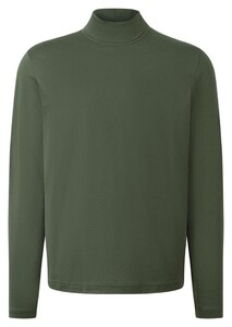 Maerz Cotton Long Sleeve Rollneck T-Shirt Donker Groen