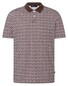 Maerz Cotton Piqué Short Stripes Pattern Silky Finish Polo Chocolate