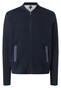 Maerz Cotton Stretch College Collar Cardigan Vest Navy