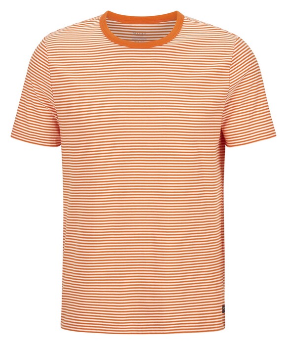 Maerz Cotton Stripe Round Neck T-Shirt Exuberance