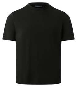 Maerz Crew Neck Short Sleeve Uni Color Cotton T-Shirt Black