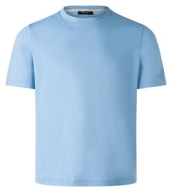 Maerz Crew Neck Short Sleeve Uni Color Cotton T-Shirt Blue Sky