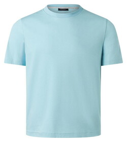 Maerz Crew Neck Short Sleeve Uni Color Cotton T-Shirt Bright Aqua