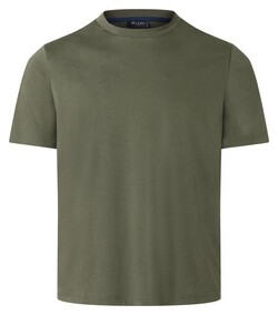 Maerz Crew Neck Short Sleeve Uni Color Cotton T-Shirt Grape Leaf