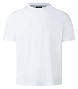 Maerz Crew Neck Short Sleeve Uni Color Cotton T-Shirt Pure White