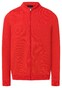 Maerz Duo Color Knit Faux Uni Organic Cotton Cardigan Caribbean Red