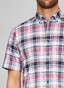 Maerz Easy Care Short Sleeve Check Shirt Hot Pink