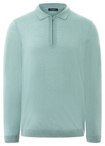 Maerz Extrafine Merino Zip Collar Trui Spearmint