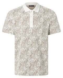 Maerz Fantasy Jacquard Pattern Polo Off White