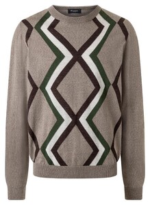 Maerz Fantasy Multi Stripe Zig-Zag Merino Superwash Trui Twig