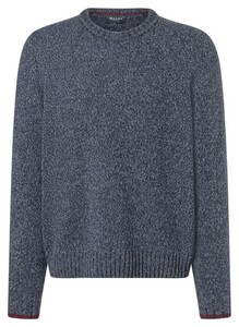 Maerz Faux-Uni Wool Knit Ronde Hals  Trui Navy
