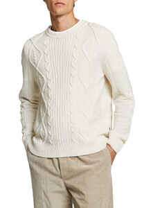 Maerz Fine Cable Structure Pullover Clear White