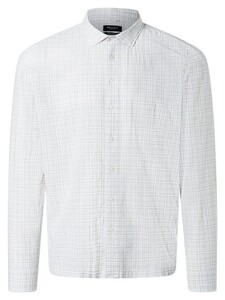 Maerz Fine Check Seersucker Cotton Overhemd Fine Flour