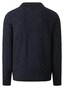 Maerz Fine Knit Check Pattern Merino Extrafine Pullover Navy
