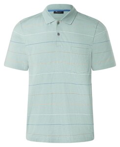 Maerz Fine Lines Cotton Polo Iced Mint