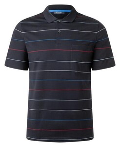 Maerz Fine Lines Cotton Poloshirt Navy