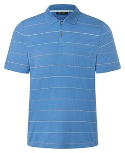 Maerz Fine Lines Cotton Poloshirt Shades Of Blue