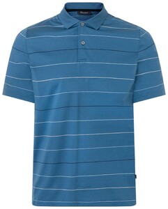 Maerz Fine Stripe Mercerized Cotton Poloshirt Blue Grape