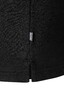 Maerz Fine Stripe Round Neck Buttons Polo Zwart