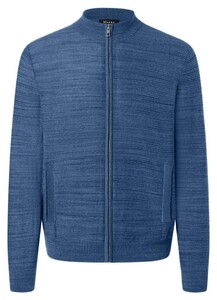 Maerz Fine Structure Wool-Cotton Blend Vest Deep Sea