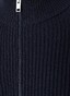 Maerz Fine Structure Wool Zip Collar Trui Navy