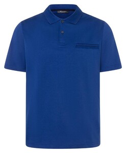 Maerz Fine Uni Mercerized Cotton Polo Nautic Blue